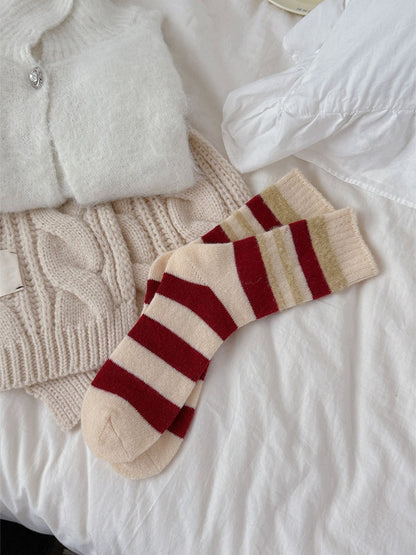 Rufia - Soft Stripe Knit Crew Socks