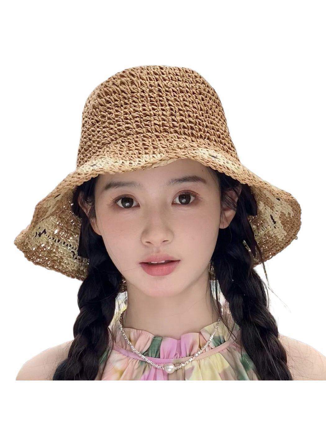 Haila sun hat displayed flat highlighting the wide brim and contrast edge