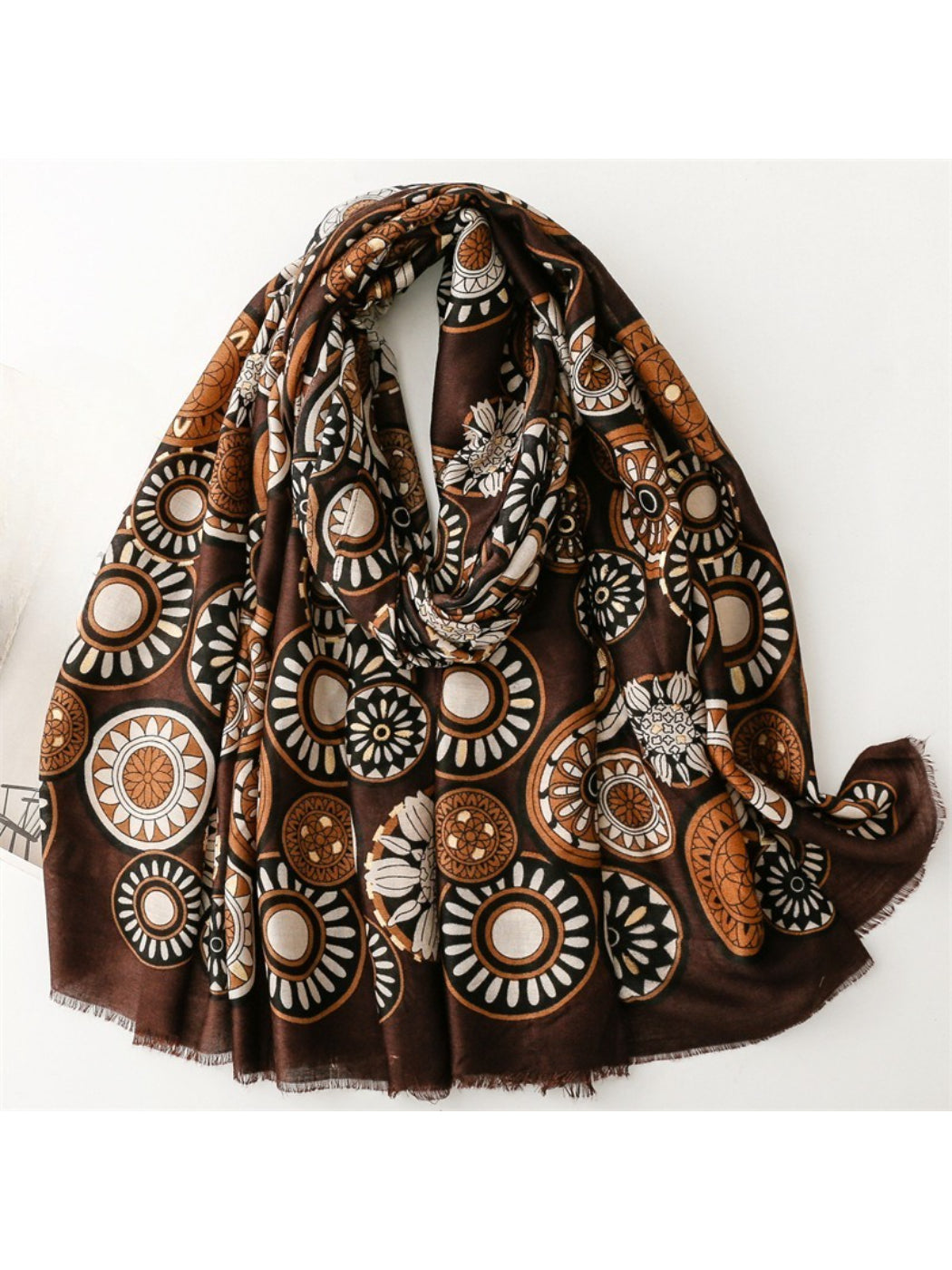 Scarvii - Soft Tone Medallion Pattern Everyday Scarf