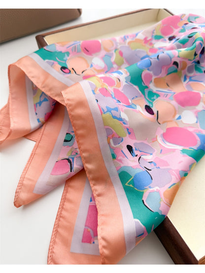 Scarvii - Colorful Dot Print Square Scarf