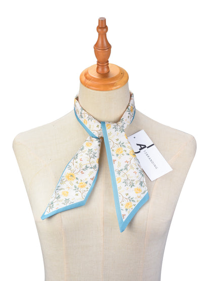 Scarvii - Soft Floral Skinny Scarf