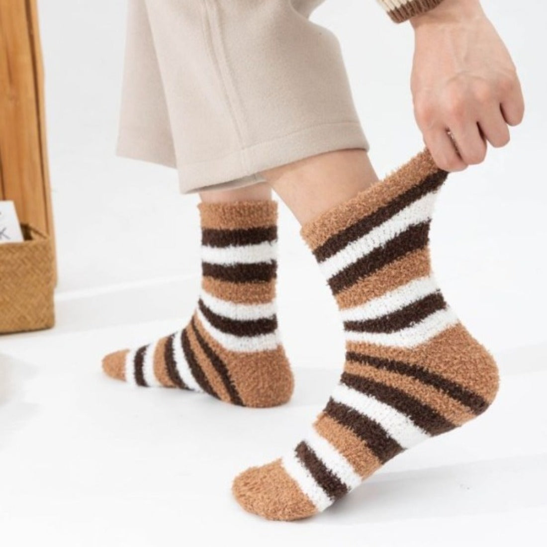 Rufia - Striped Men's Towel Socks