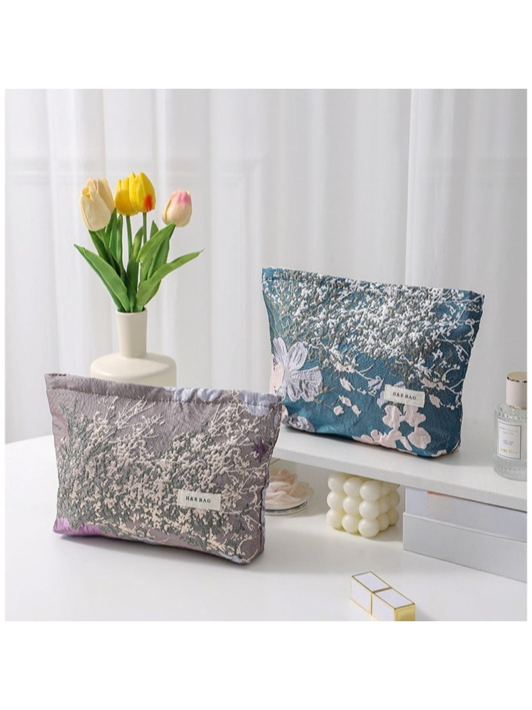 Cosbai - Meadow Floral Cosmetic Bag