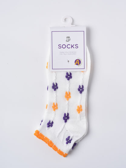 Rufia- Colorful Lace Trim Summer Low-Cut Socks