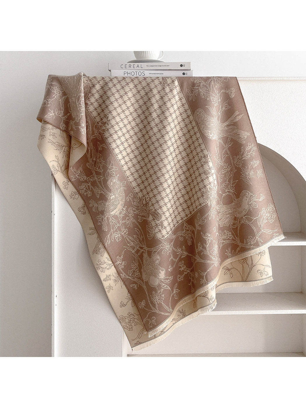 Scarvii - Bird Houndstooth Woven Texture Scarf
