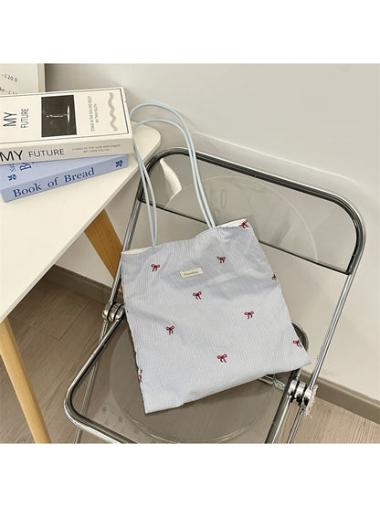 Cosbai – Sweet Gingham Shoulder Tote Bag