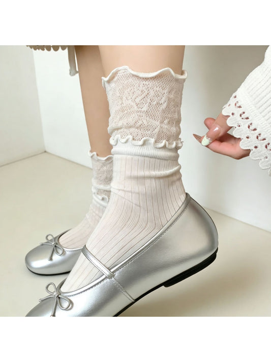 Rufia - Sweet Scalloped Edge Crew Socks