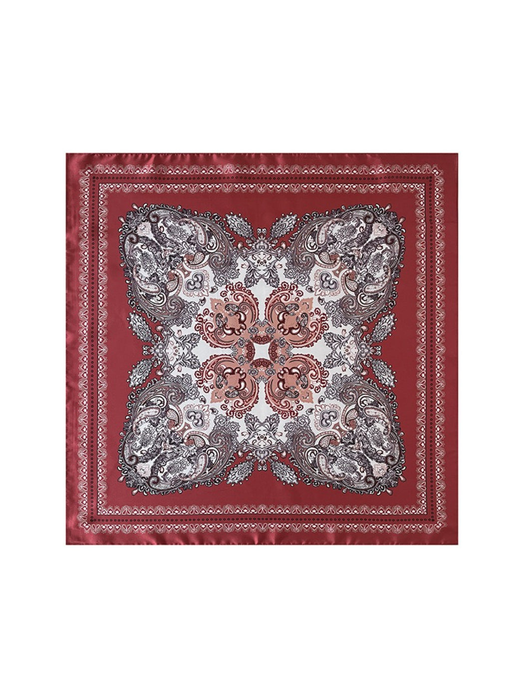 Scarvii - Graphic Paisley Colorblock Scarf