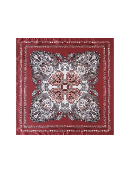 Scarvii - Graphic Paisley Colorblock Scarf