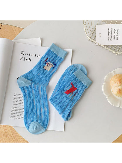 Rufia - Sheer Illustration Character Crew Socks