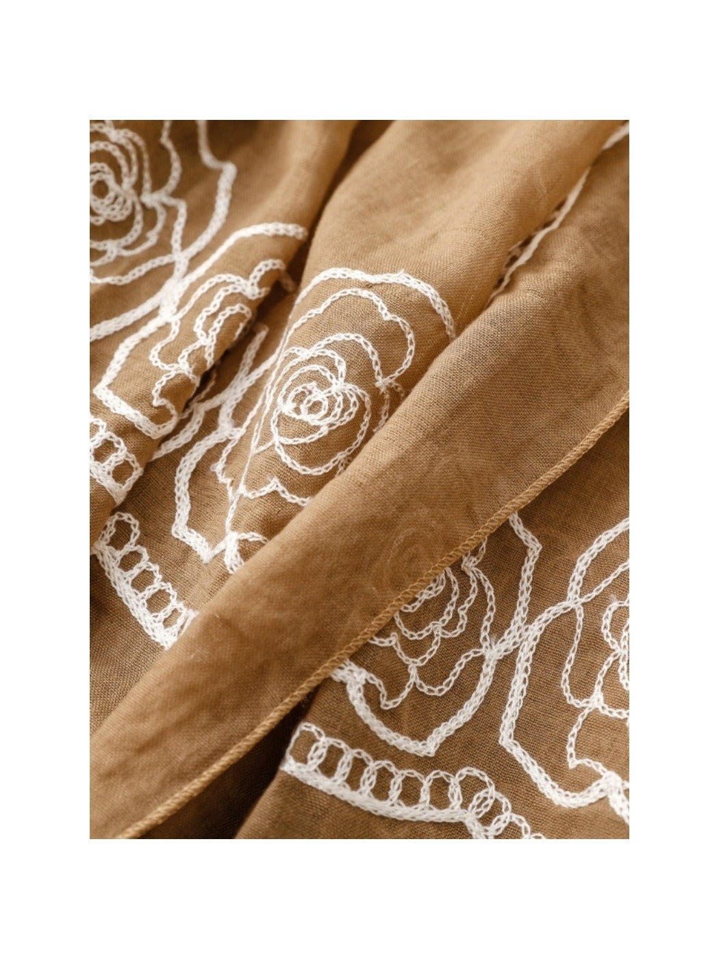 Scarvii - Elegant Scarf & Shawl with Rose Embroidered