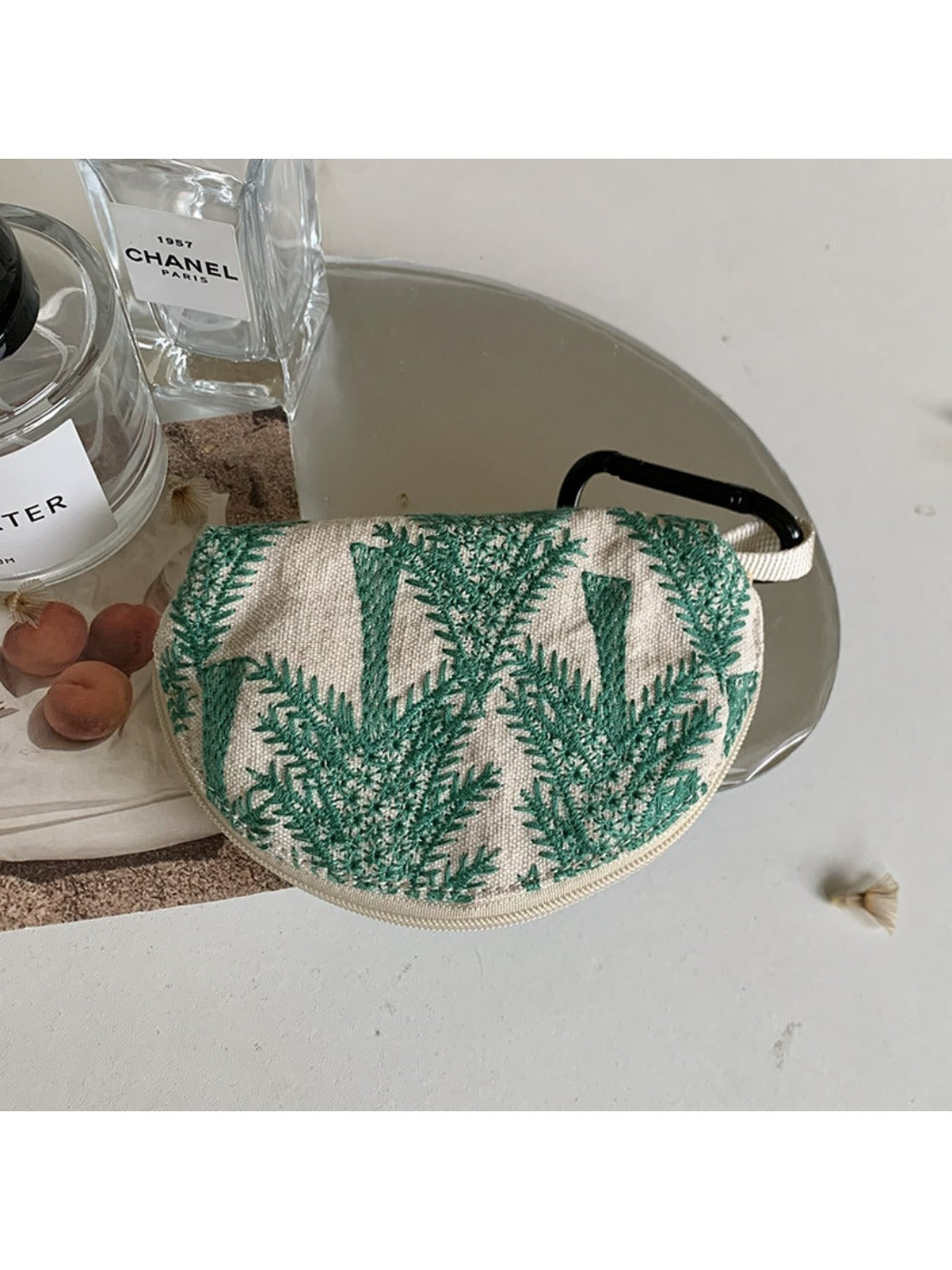 Cosbai - Embroidered Earphone Storage Pouch