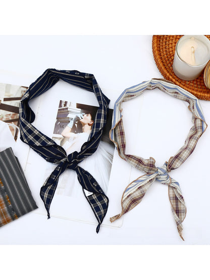 Scarvii - Geometric Printed Color-Block Triangle Bandana