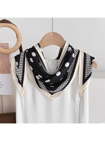 Scarvii Dotted Print Triangle Scarf