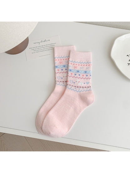 Rufia - Pastel Nordic Pattern Crew Socks product image 6