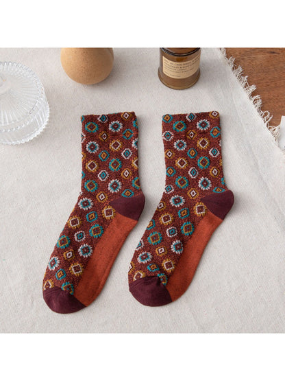 Rufia - Boho Geometric Knit Crew Socks product image 5