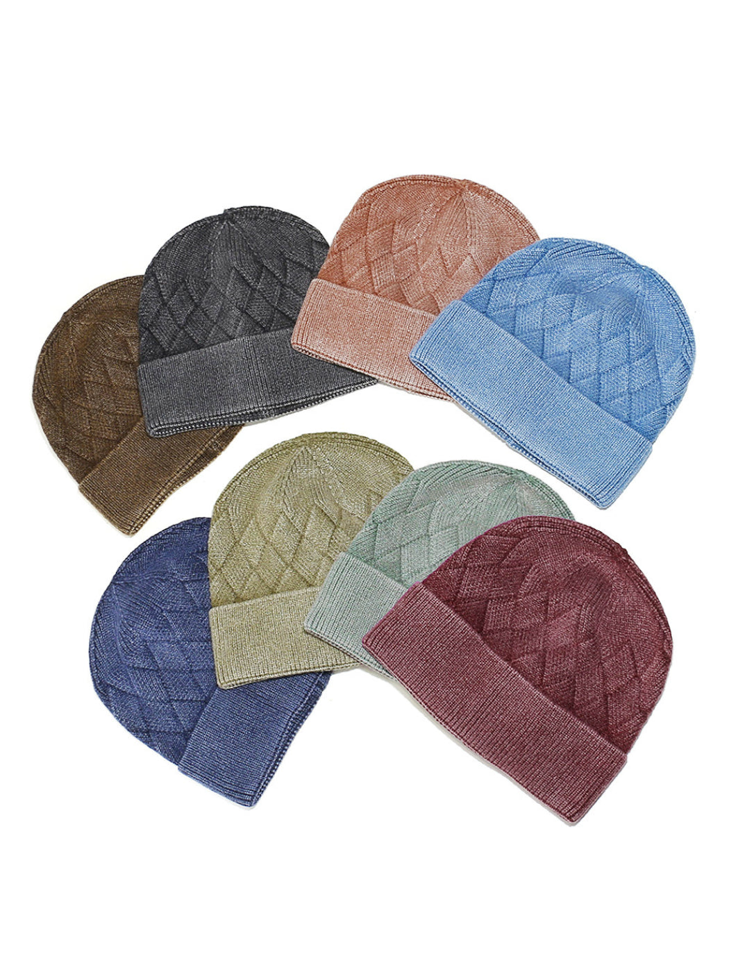 Haila Diamond Pattern Knit Beanie