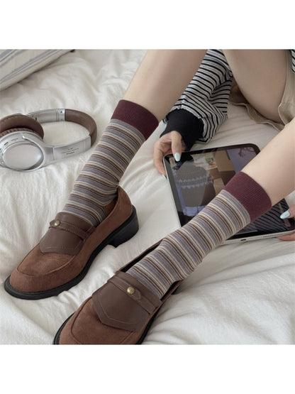Rufia - Retro Thin Stripe Crew Socks