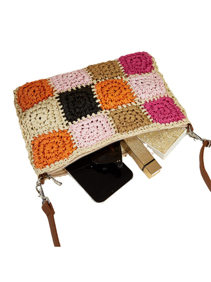 Cosbai - Crochet Patchwork Crossbody Bag - image 5