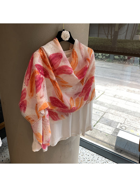 Scarvii Painterly Floral Rectangular Wrap Scarf product image