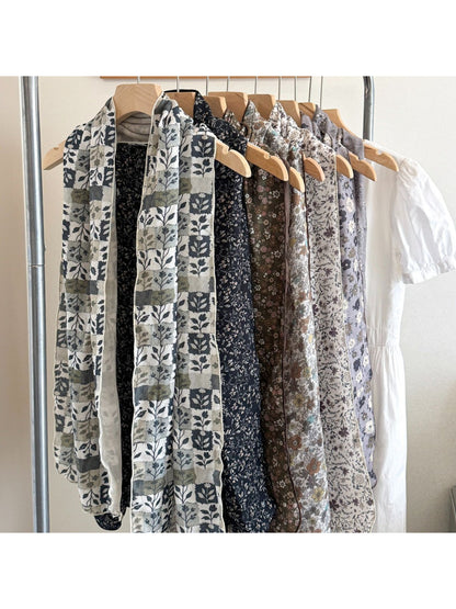 Scarvii - Floral Print Long Scarf