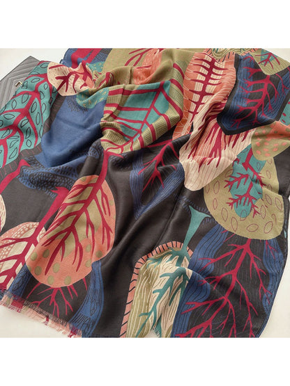 Scarvii - Abstract Botanical Patchwork Scarf