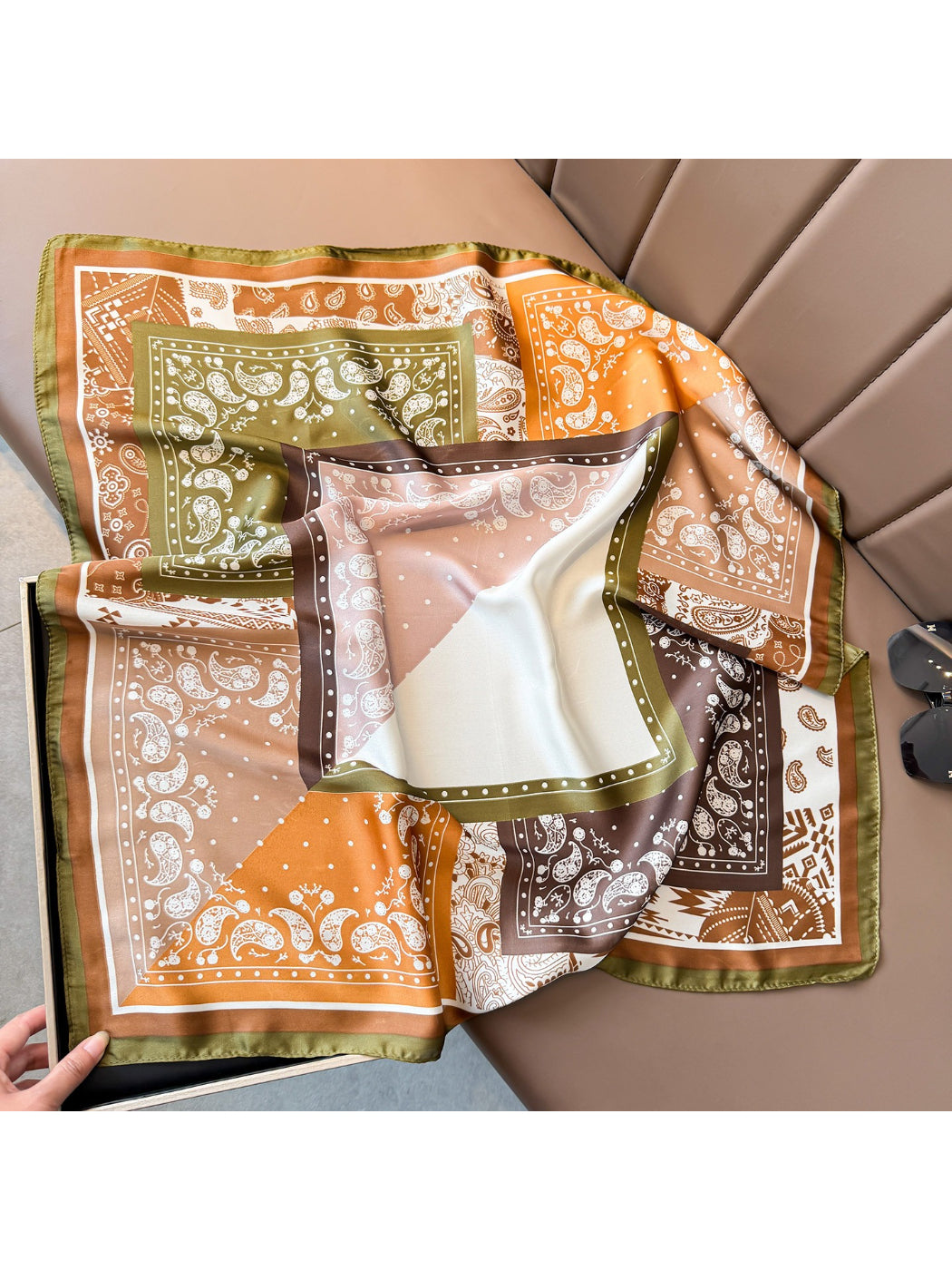 Scarvii Paisley Patchwork Square Scarf