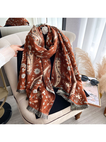 Scarvii - Double-Sided Paisley Print Scarf & Wrap