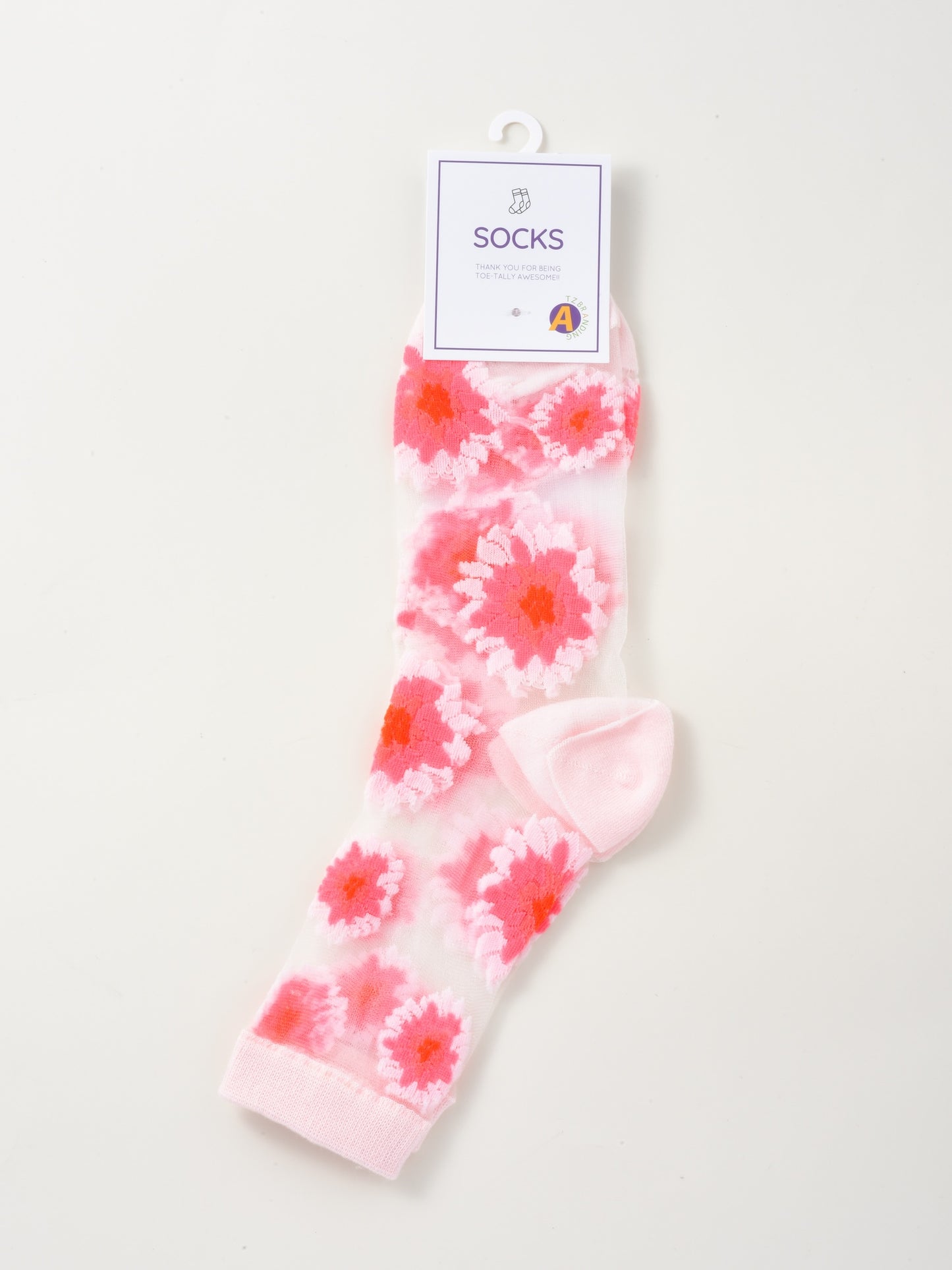 Rufia - Floral Sheer Crew Socks
