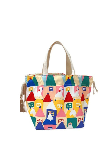 Cosbai cartoon small tote bag on neutral background for product display