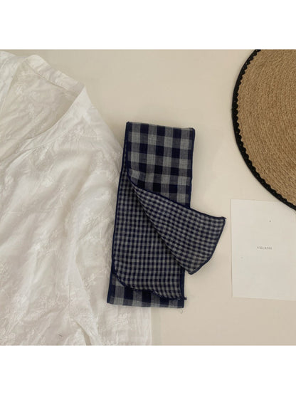 Scarvii Classic Plaid Skinny Scarf