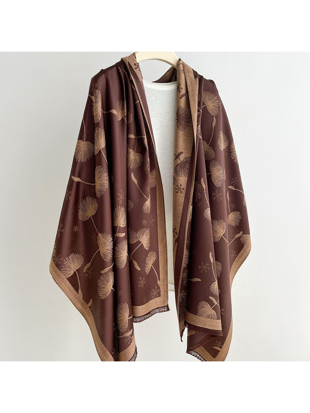 Scarvii - Elegant Dandelion Print Summer Wrap Scarf