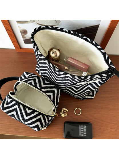 Cosbai Zigzag Print Zip Cosmetic Pouch product image