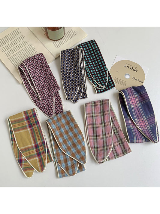 Scarvii - Vintage Mixed Pattern Skinny Scarf