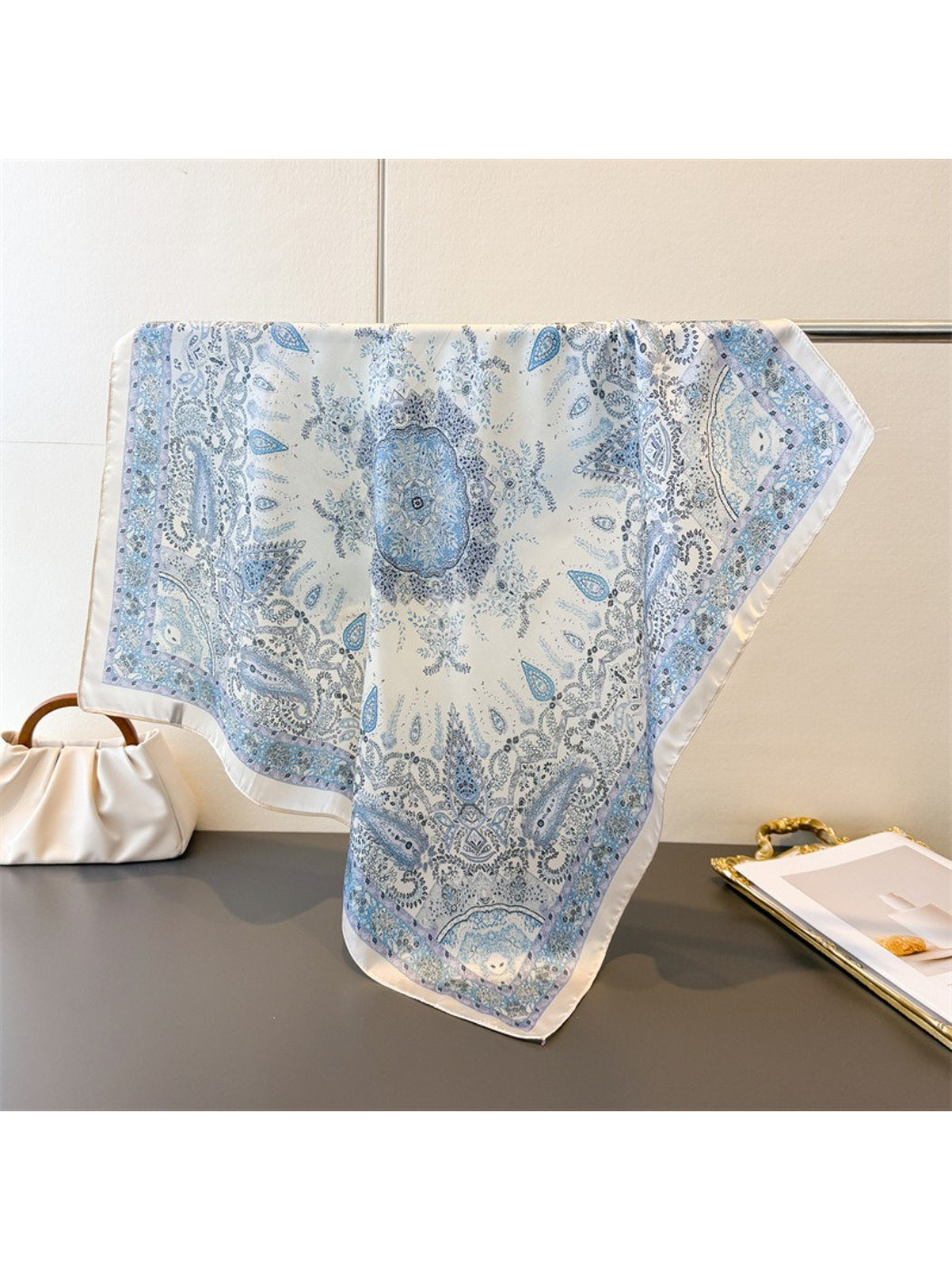 Scarvii Boho Paisley Print Square Scarf