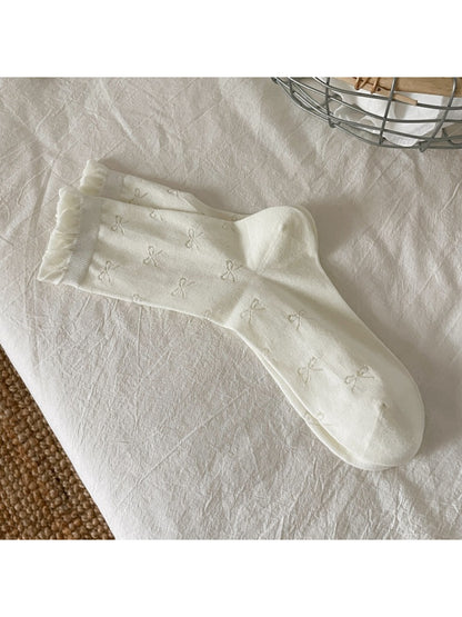 Rufia - Pastel Bow Pattern Crew Socks product image 7