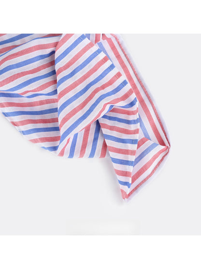 Haila - Striped Curved Brim Headscarf Cap