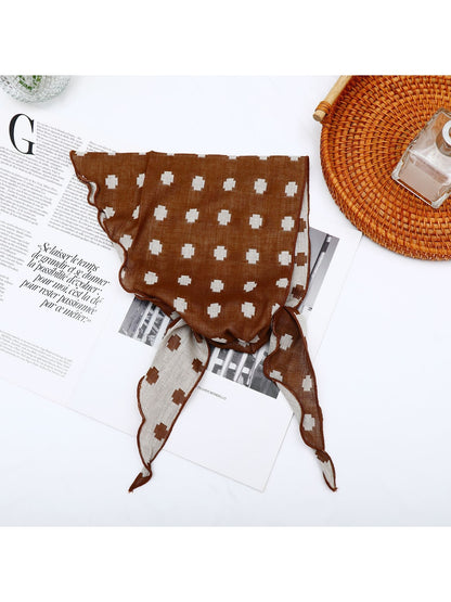 Scarvii - Geometric Print Two Tone Triangle Bandana