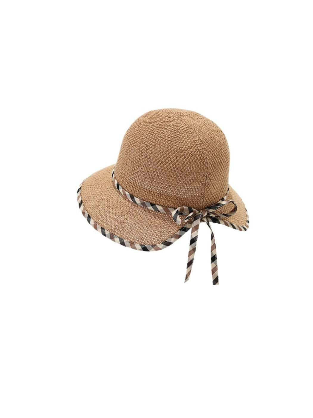 Haila woven cloche hat displayed from a top angle showing the weave pattern