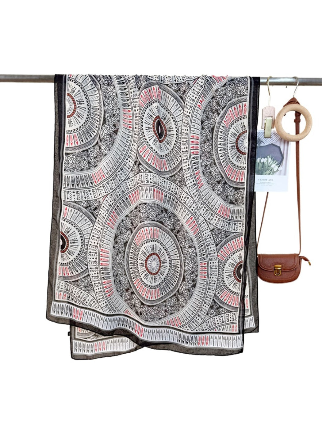 Scarvii - Geometric Print Scarf Shawl for Women