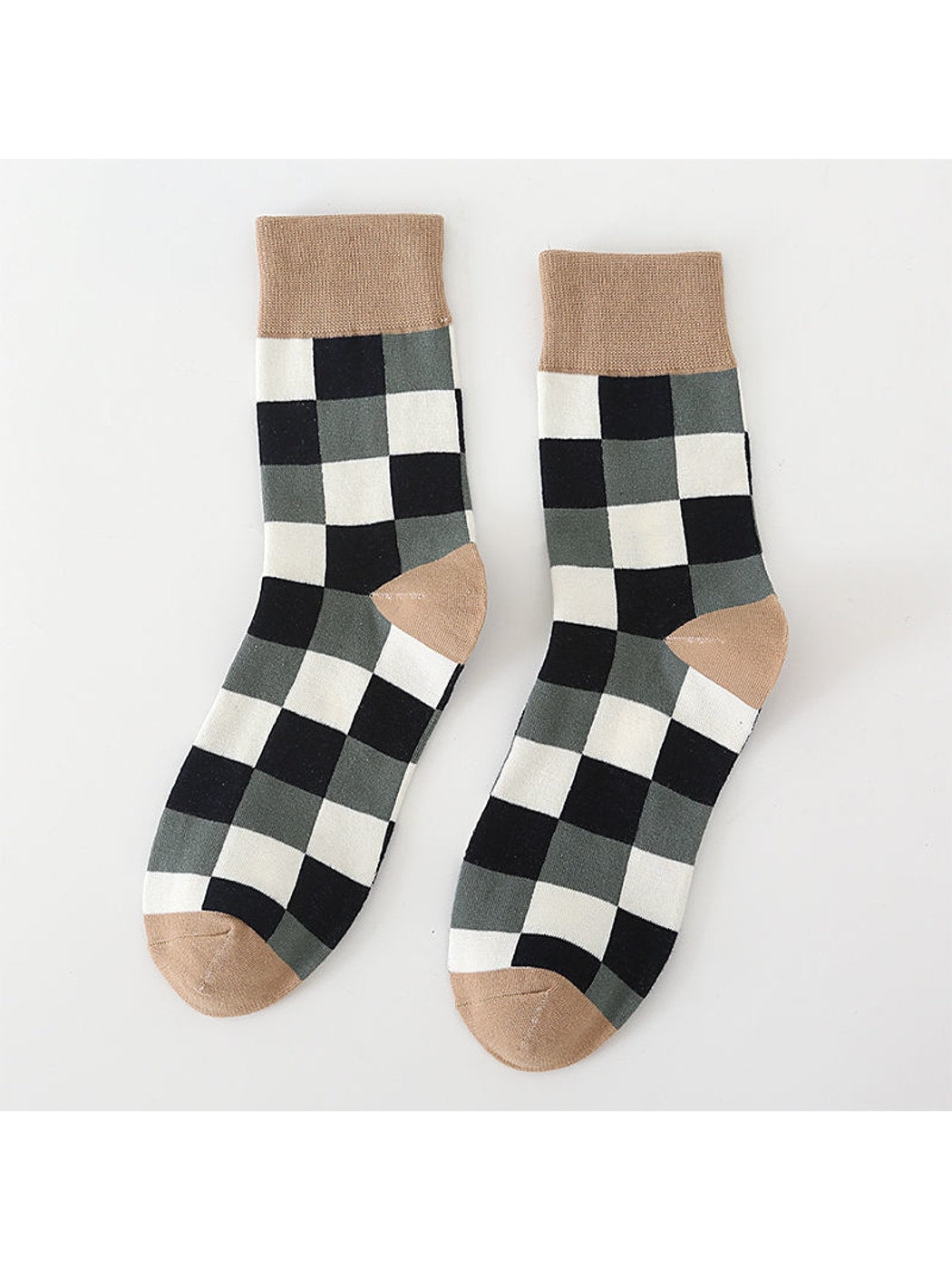 Rufia - Checked Pattern Everyday Crew Socks