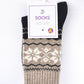 Rufia - Thickened Snowflake Patterned Mid-calf Socks