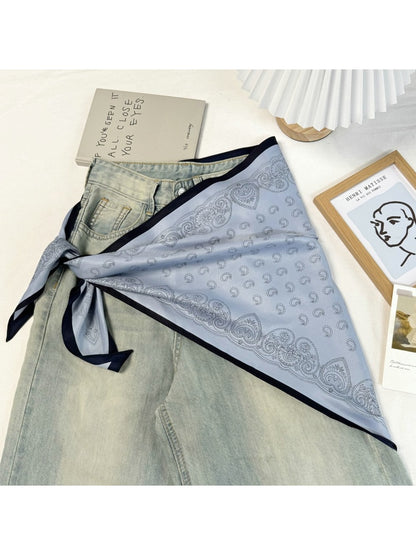 Scarvii - Simple Printed Pattern Fashion Triangle Scarf