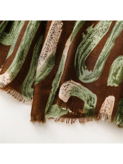 Scarvii - Abstract Brushstroke Pattern Scarf