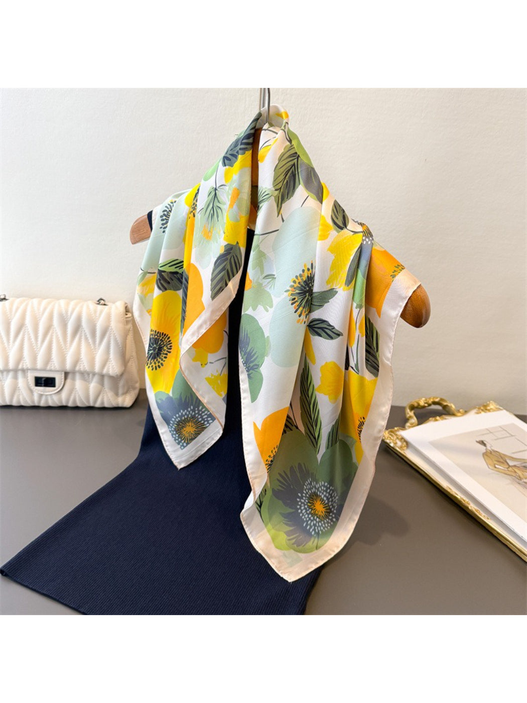Scarvii - Botanical Bloom Print Square Scarf