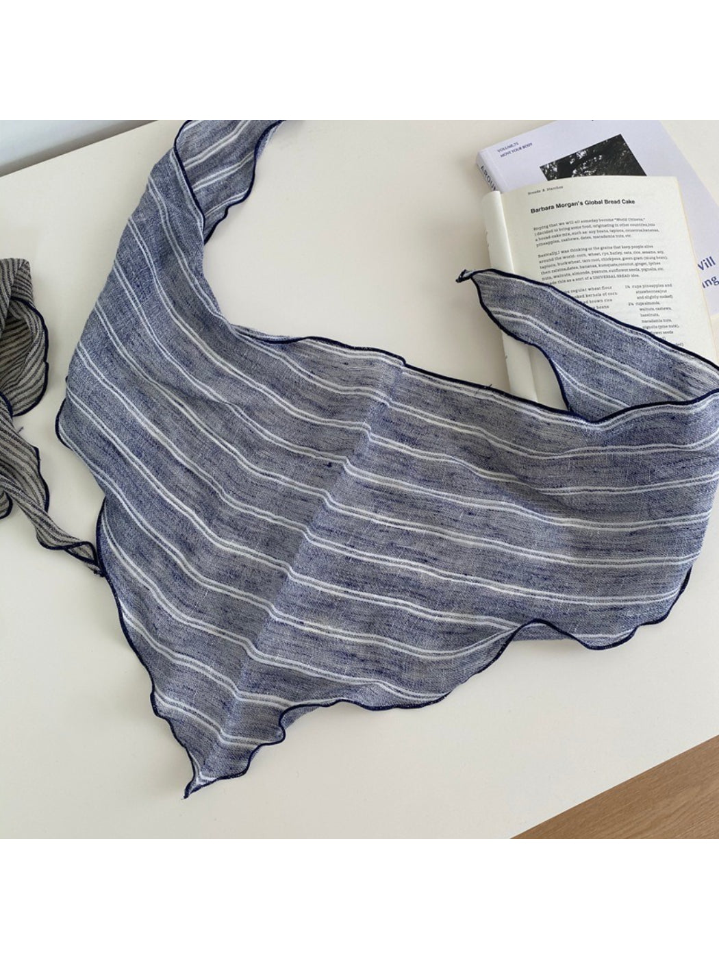 Scarvii Subtle Striped Triangle Scarf