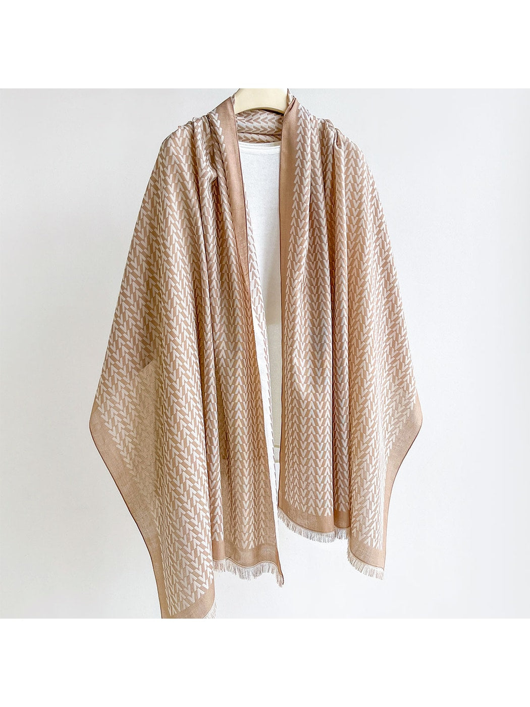 Scarvii - V-Shape Geometric Print Summer Wrap Scarf