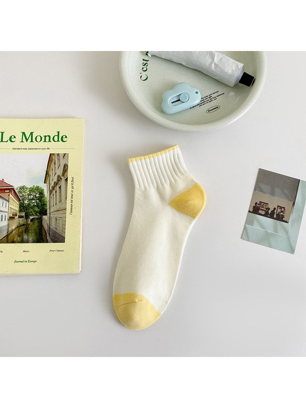 Rufia - Minimal Color Block Ankle Socks
