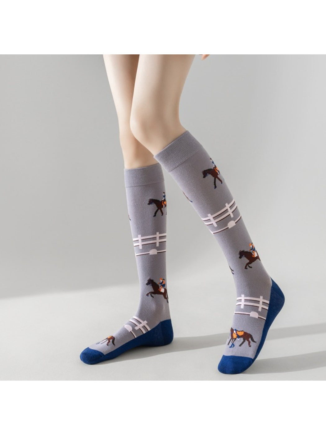Rufia - Horseback Rider Pattern Calf-Length Socks