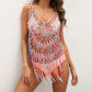 Sexy Hand-Crocheted Fringe Cover-Up Camisole Dress